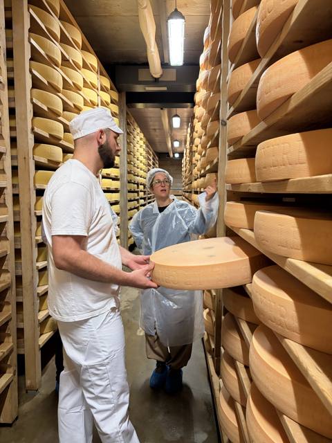 Turning wheels in an aging cellar